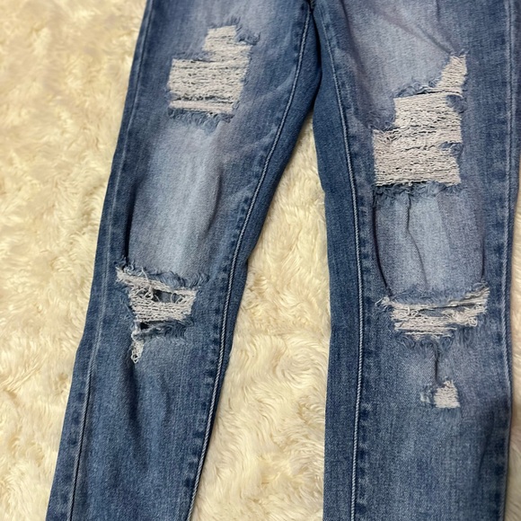 KanCan Blue Distressed Skinny Jeans - Picture 3 of 6